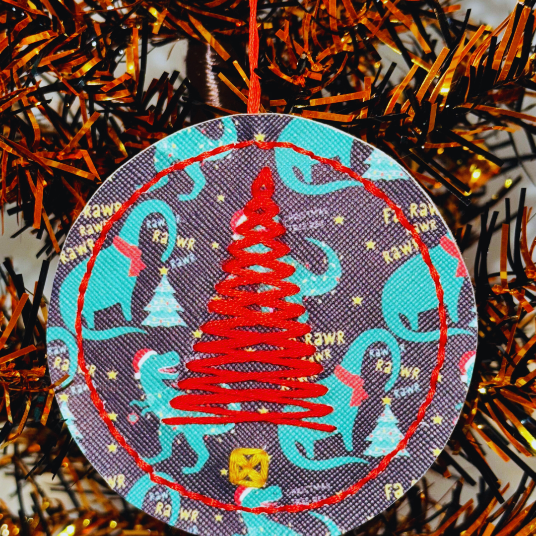 Embroidered Tree Ornaments