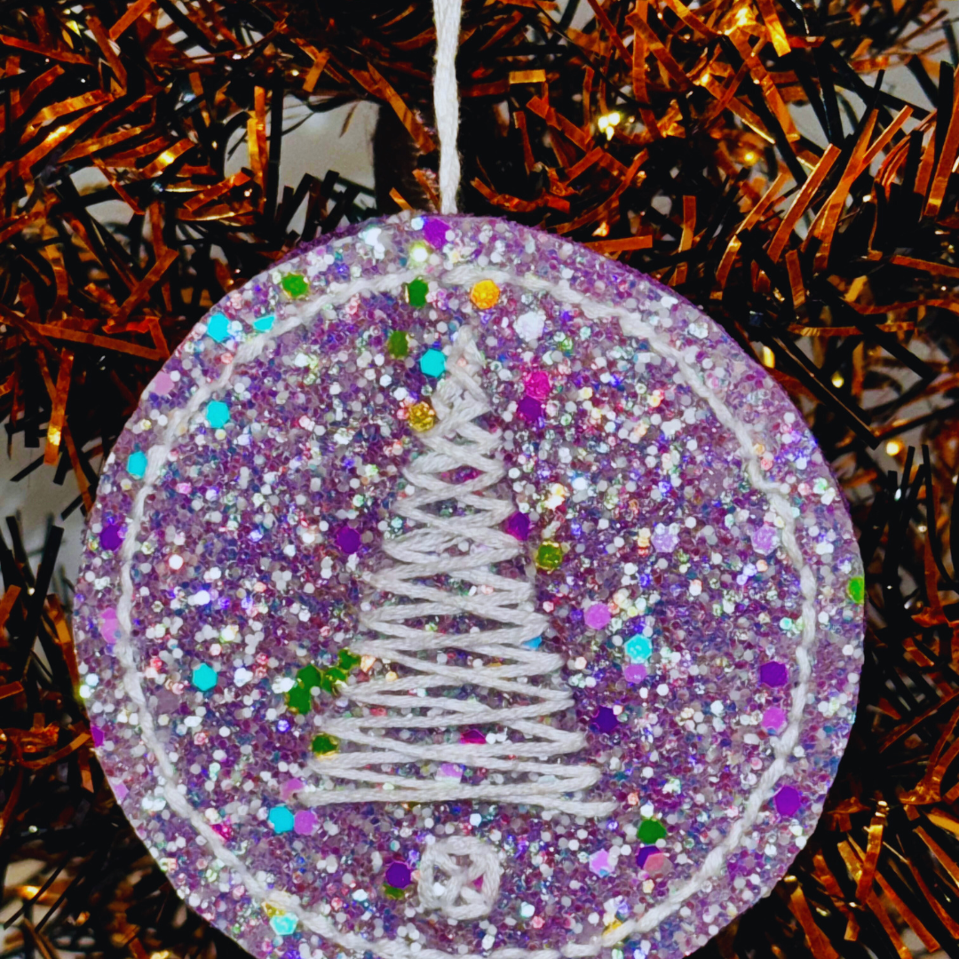 Embroidered Tree Ornaments