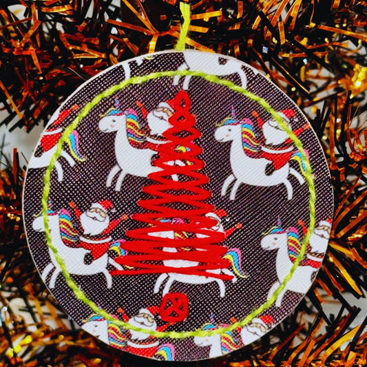 Embroidered Tree Ornaments