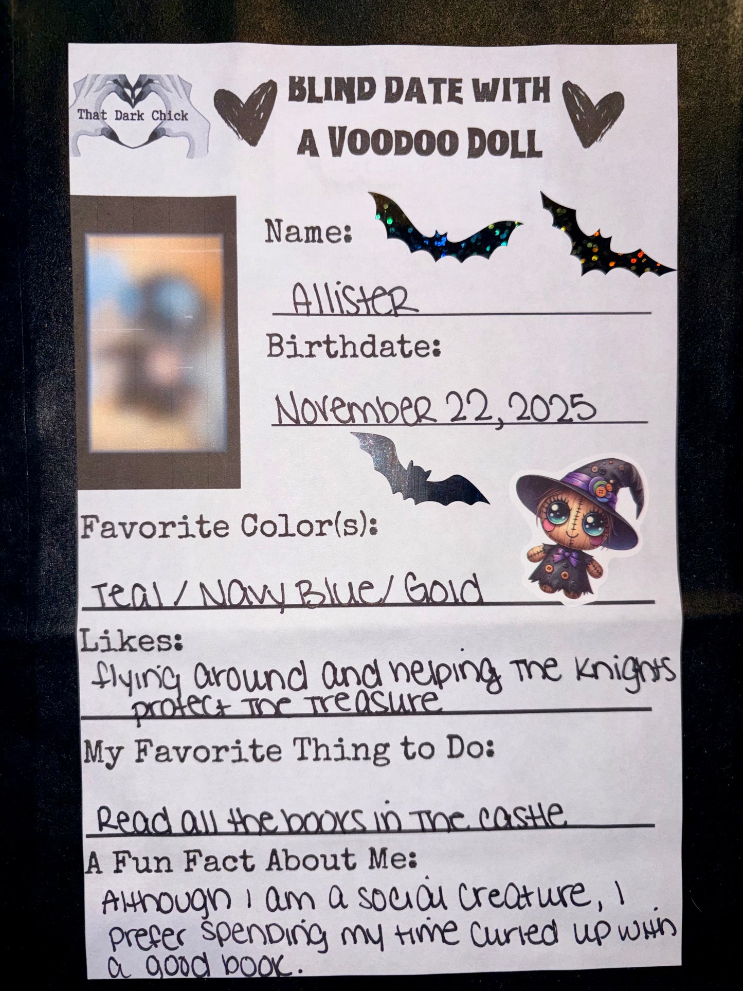 Blind Date with a Voodoo Doll