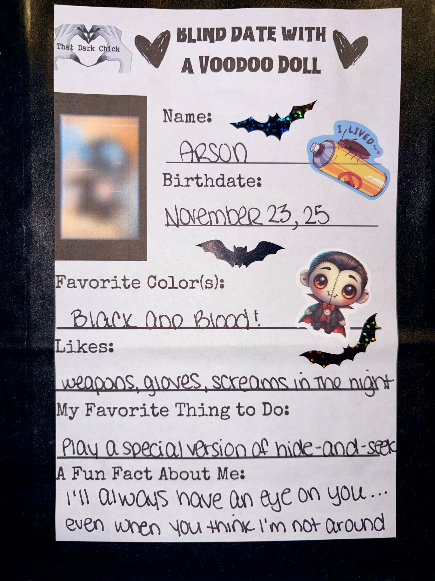 Blind Date with a Voodoo Doll