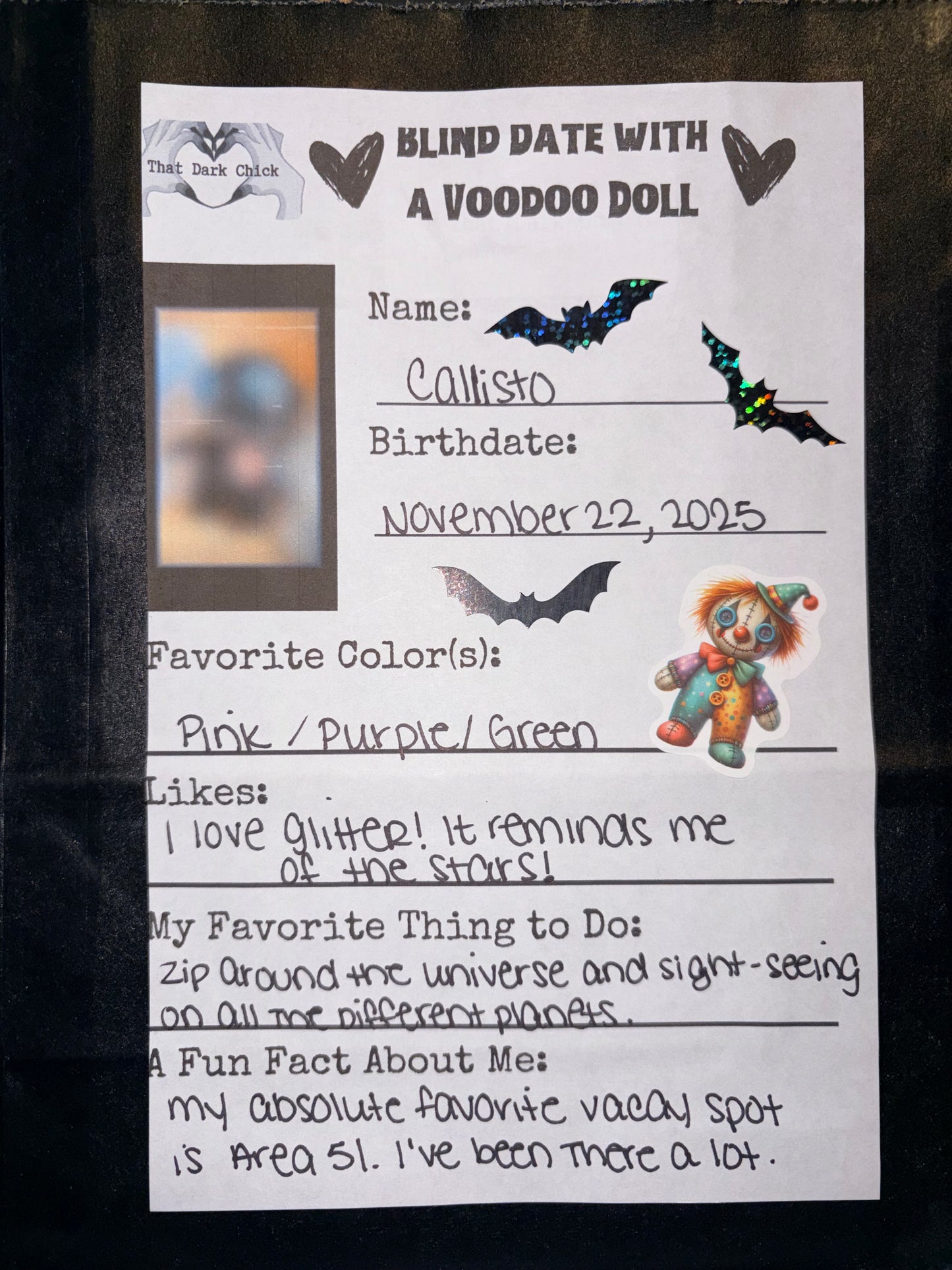 Blind Date with a Voodoo Doll
