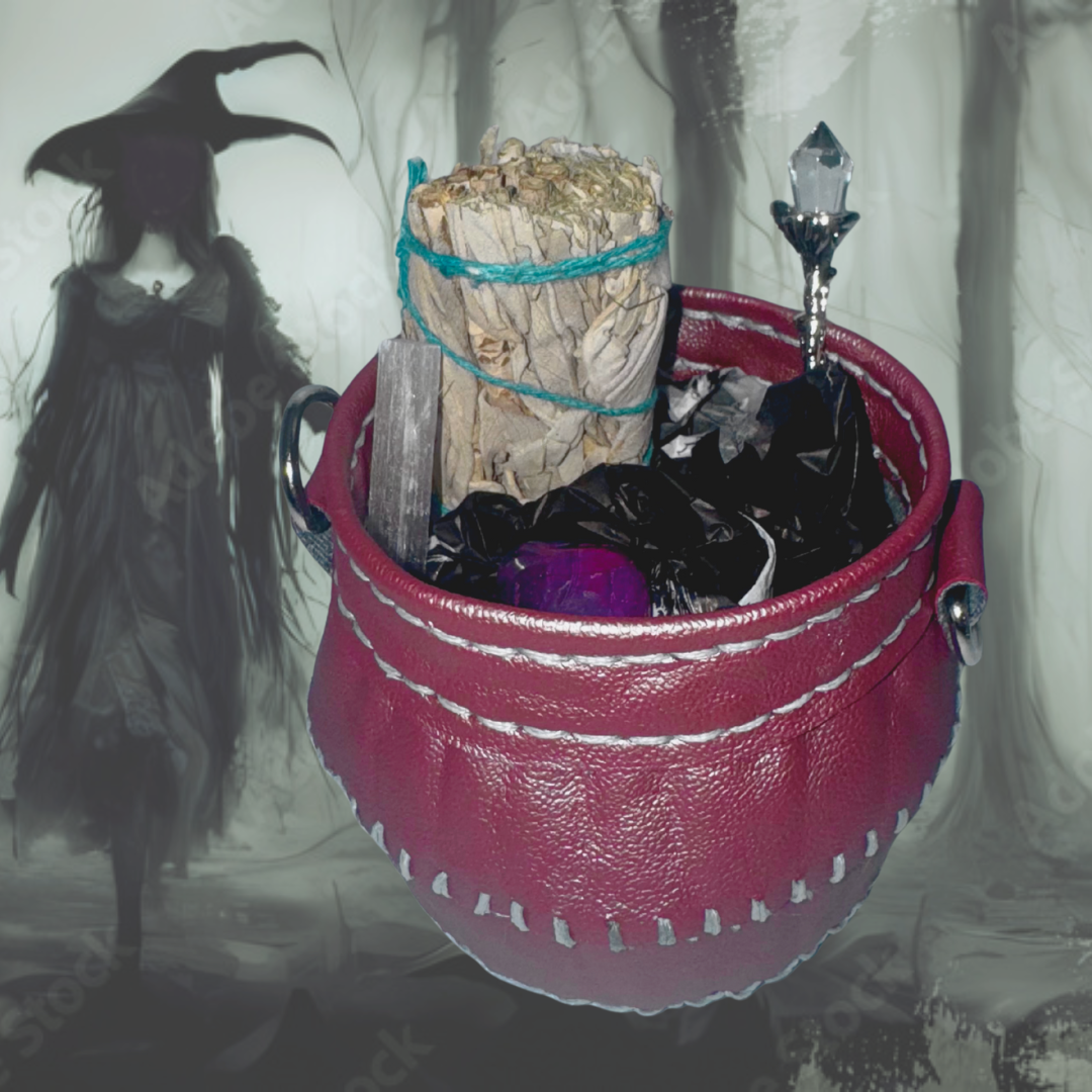 Faux Leather Cauldron